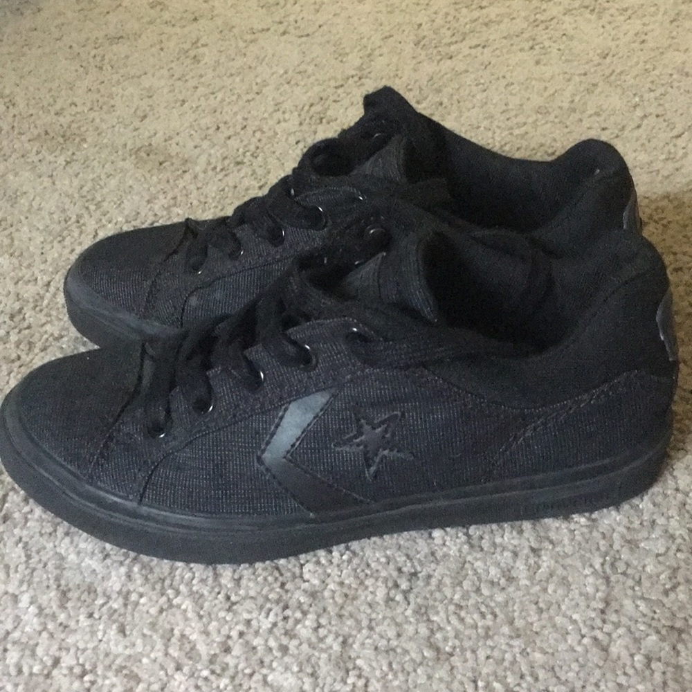 All black boys Converse sneakers